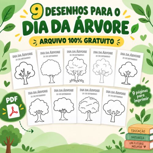 🌳 9 Desenhos para o Dia da Árvore 🌳
